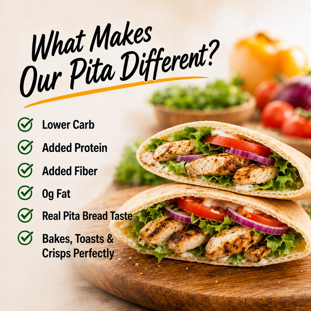 Cut Da Carb Original Thin Pita Bread 24-Pack