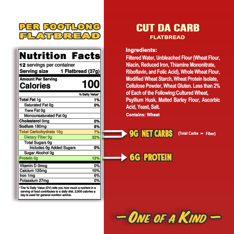 Cut Da Carb Flatbread 12-Pack