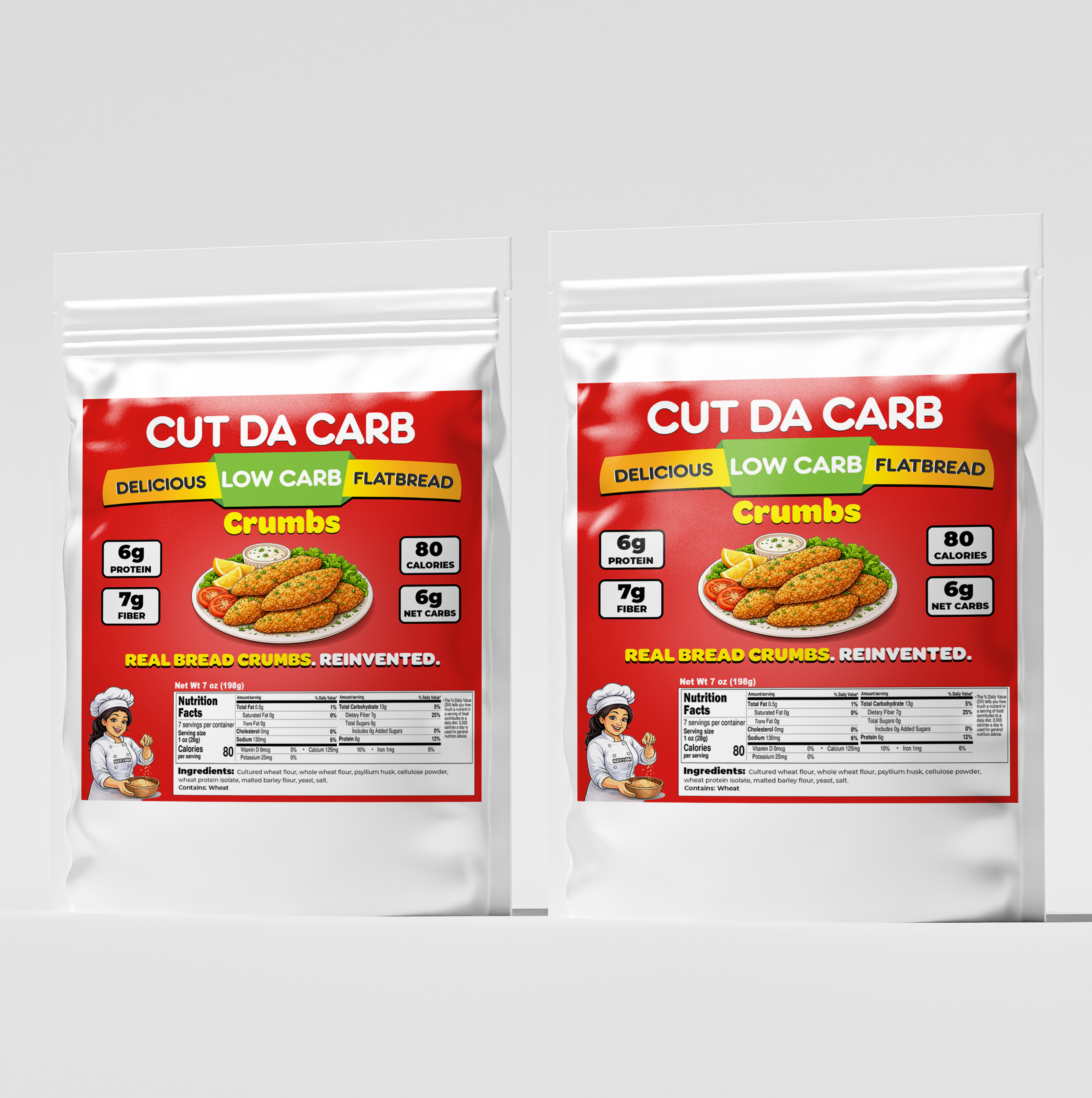 Cut Da Carb Flatbread Crumbs