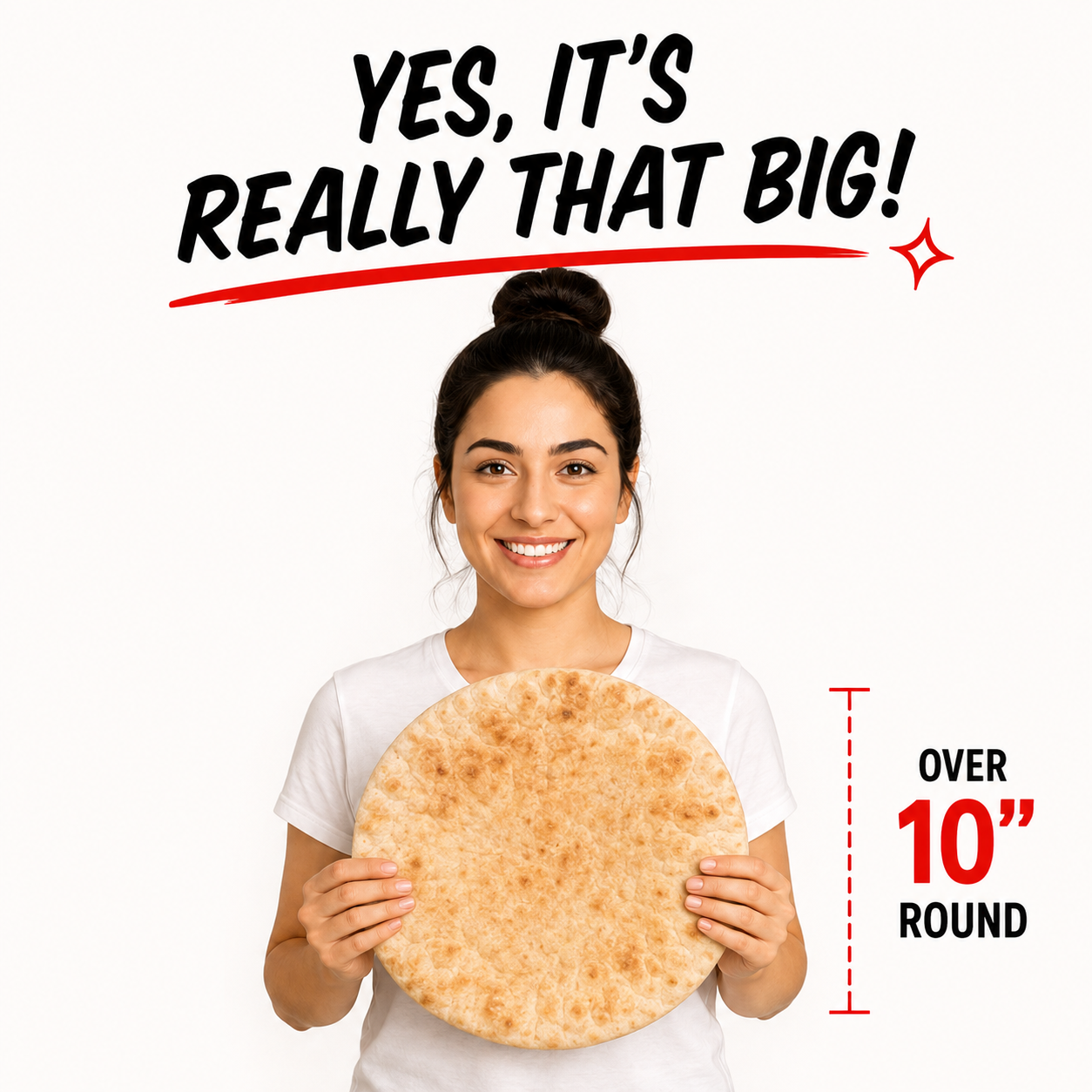Cut Da Carb Jumbo Thin Pita Bread 24-Pack