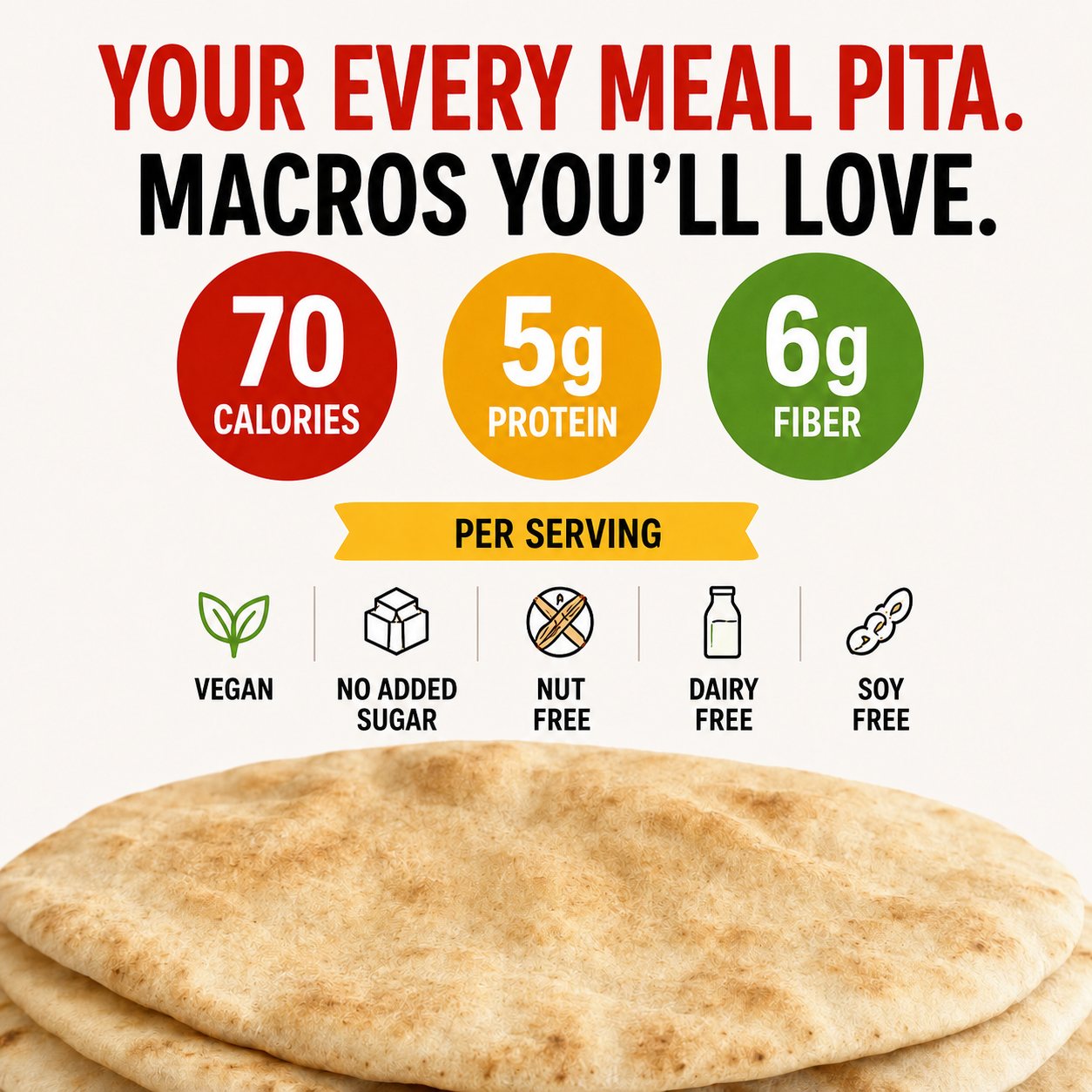 Cut Da Carb Original Thin Pita Bread 24-Pack