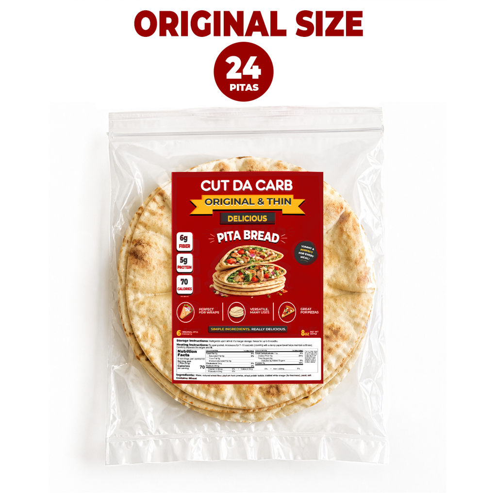 Cut Da Carb Original Thin Pita Bread 24-Pack