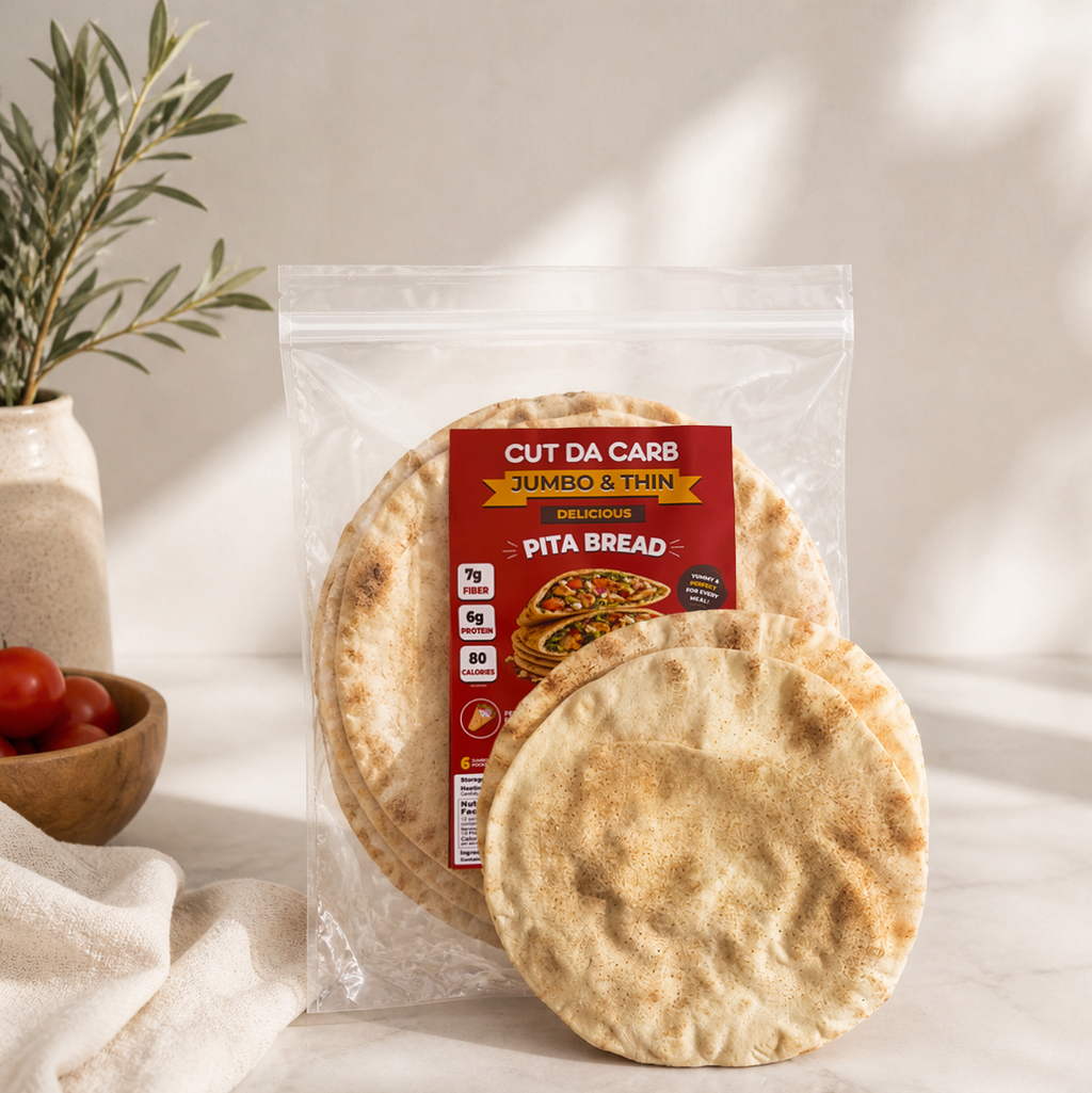 Cut Da Carb Jumbo Thin Pita Bread 12-Pack
