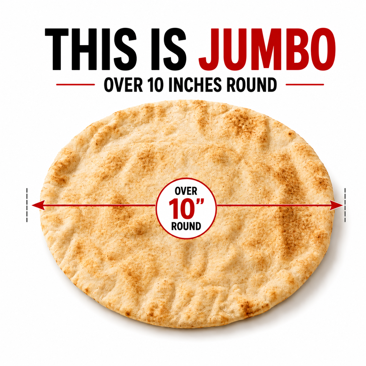 Cut Da Carb Jumbo Thin Pita Bread 24-Pack