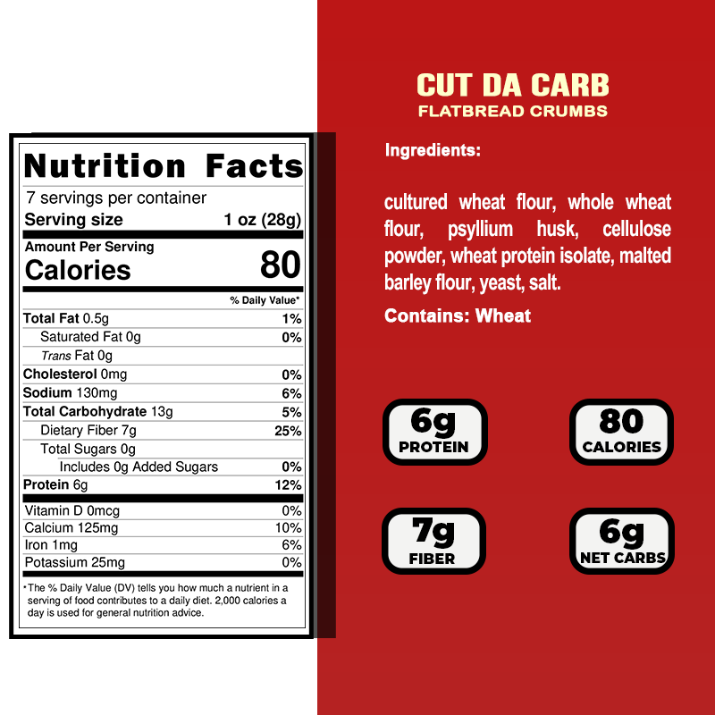 Cut Da Carb Flatbread Crumbs 2-Pack